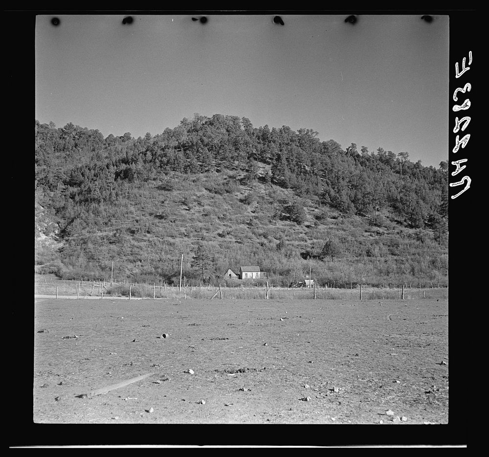 View of farming land. Mescalero Indian Reservation, New Mexico. Sourced from the Library of Congress.