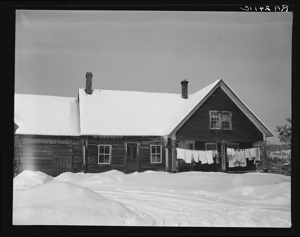 Home of rehabilitation client. Coos County, New Hampshire. Sourced from the Library of Congress.