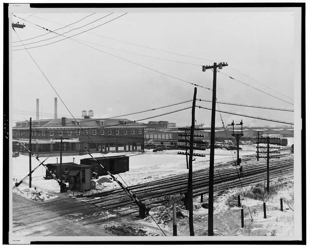 View of the Manville works. Manville, New Jersey. Sourced from the Library of Congress.