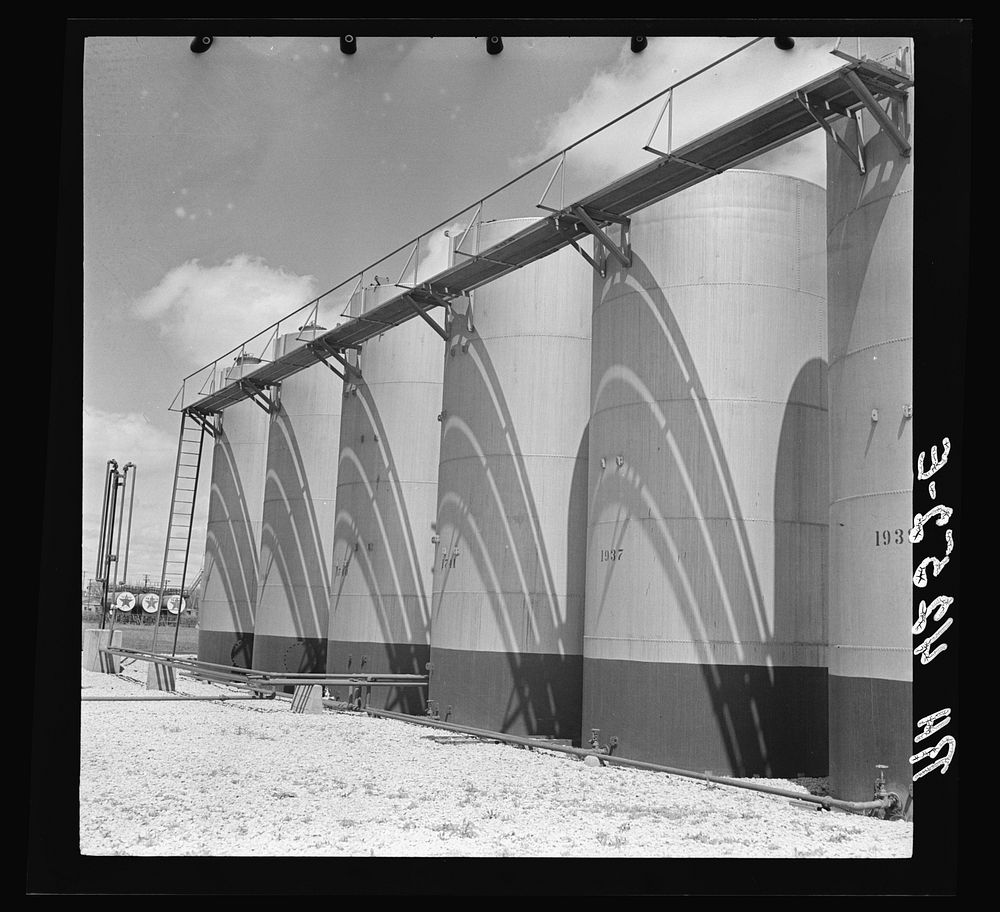 Oil tanks. Lincoln, Nebraska. Sourced from the Library of Congress.