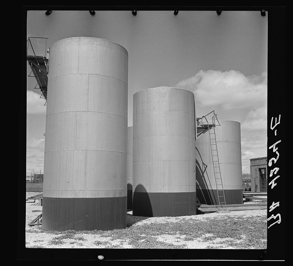 Oil tanks. Lincoln, Nebraska. Sourced from the Library of Congress.