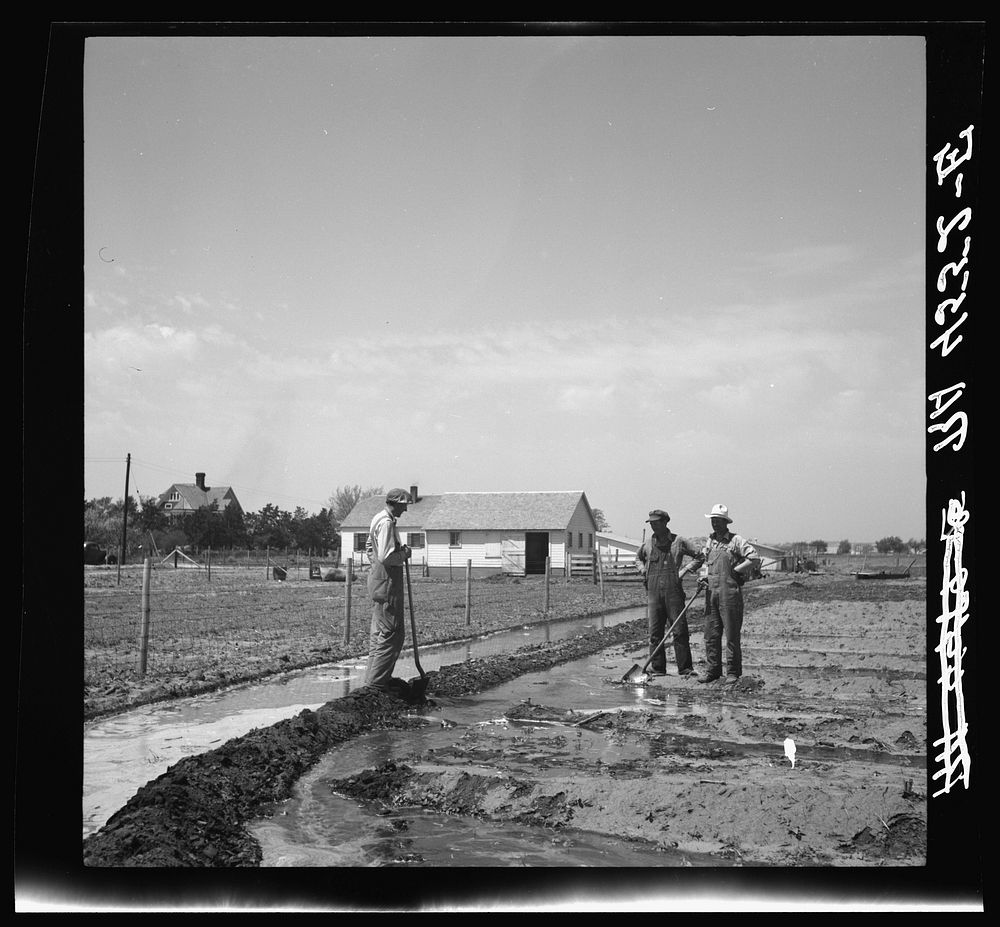 Irrigating Kearney Farmsteads. Nebraska. Sourced from the Library of Congress.