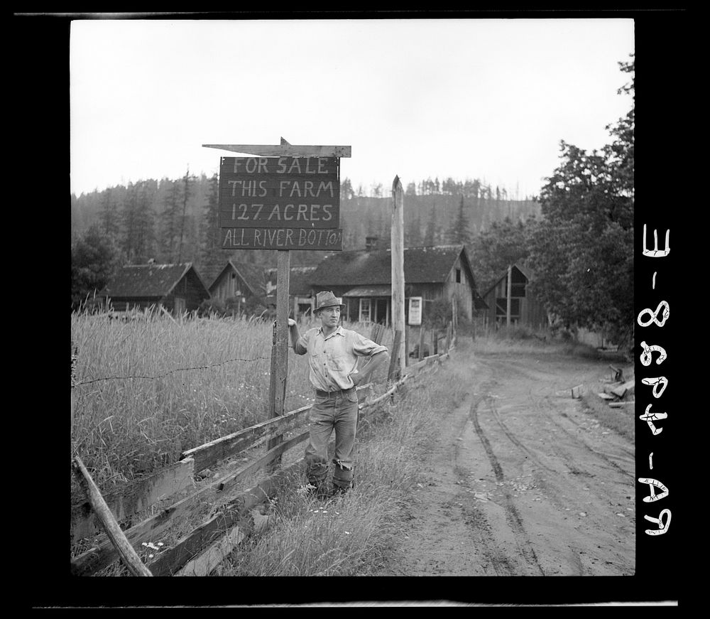 Owner of a stump ranch in the Cascades, near the McKenzie River. Oregon. Sourced from the Library of Congress.