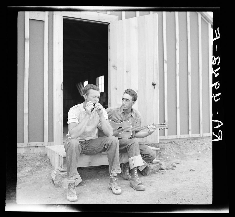 Resettlement Administration workers. Rimrock Camp. Madras, Oregon. Sourced from the Library of Congress.