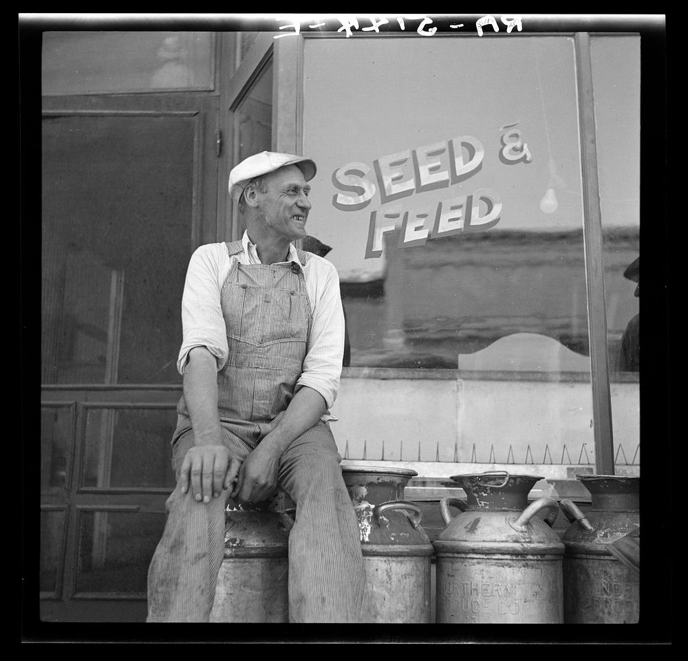 An optimistic farmer of the North Dakota drought area. Sourced from the Library of Congress.