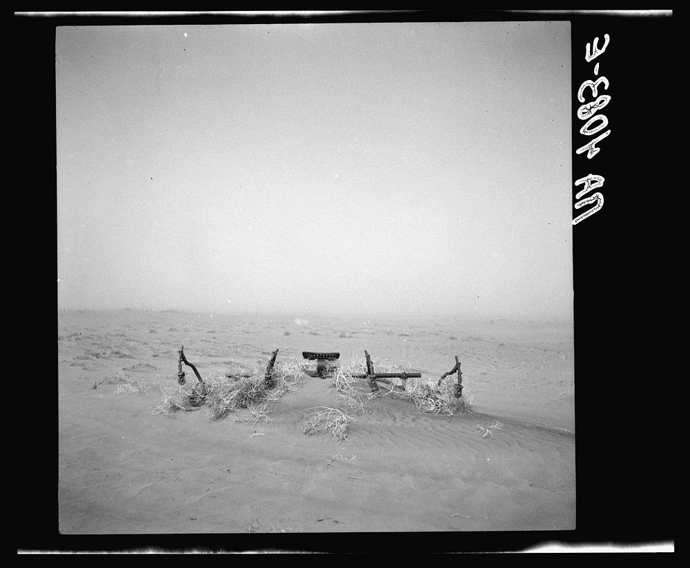 Severely blown field. Boise City, Oklahoma. Sourced from the Library of Congress.
