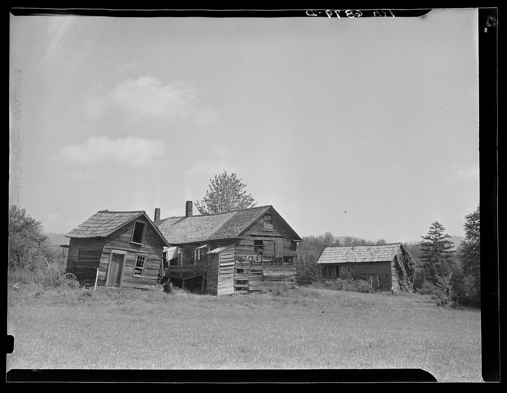 [Untitled photo, possibly related to: Old Vermont farm shed near Hyde Park, Vermont]. Sourced from the Library of Congress.