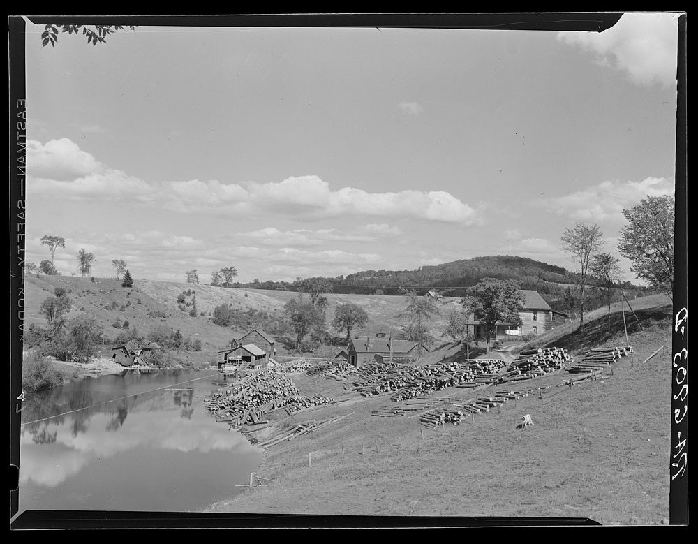 Sawmill on the Black River. Irasburg, Vermont. Sourced from the Library of Congress.