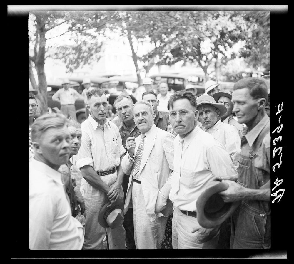 Drought committee meeting with farmers. Springfield, Colorado. Sourced from the Library of Congress.