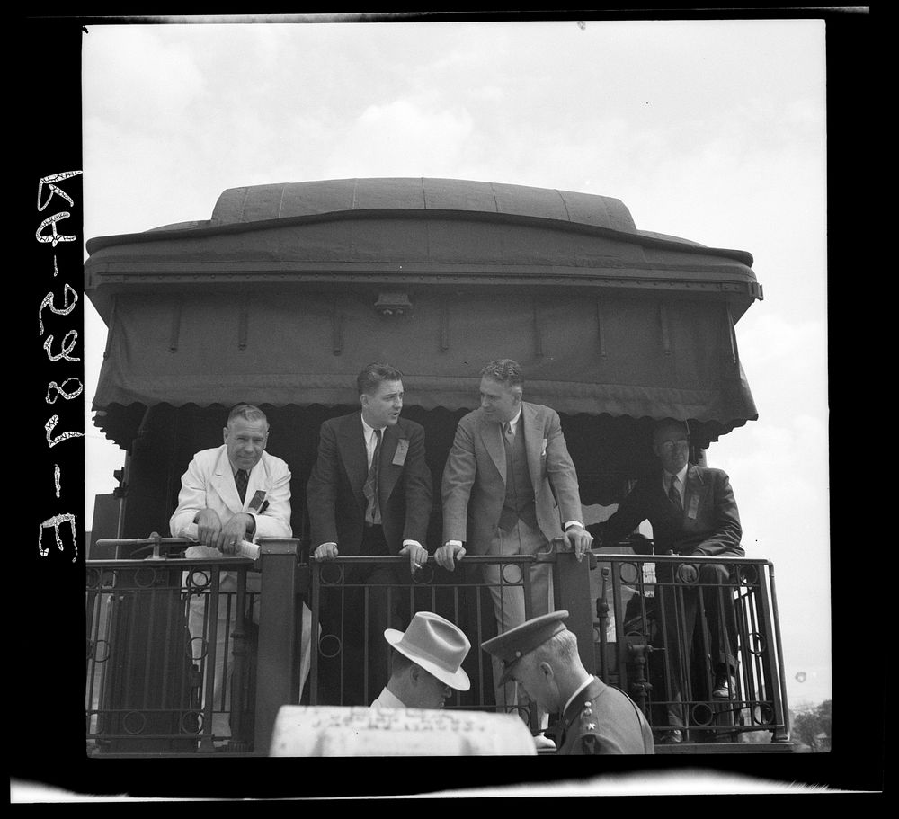 Dr. Tugwell at reception for President Roosevelt. Bismarck, North Dakota. Sourced from the Library of Congress.