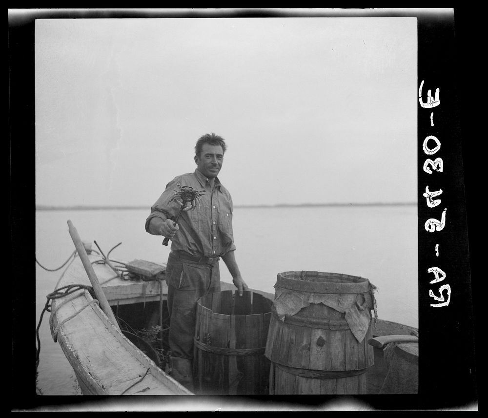 Crab fisherman. Rock Point, Maryland. Sourced from the Library of Congress.