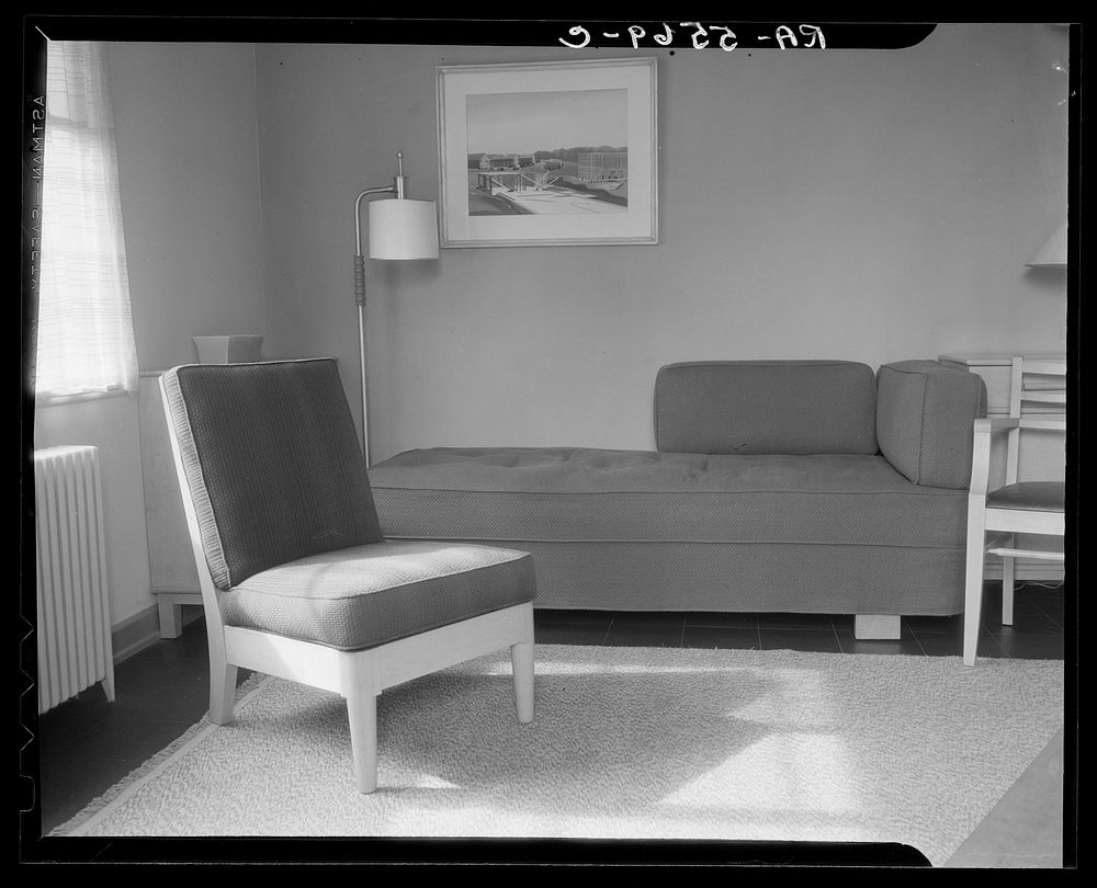 Interior of Greenbelt house. Maryland. Sourced from the Library of Congress.