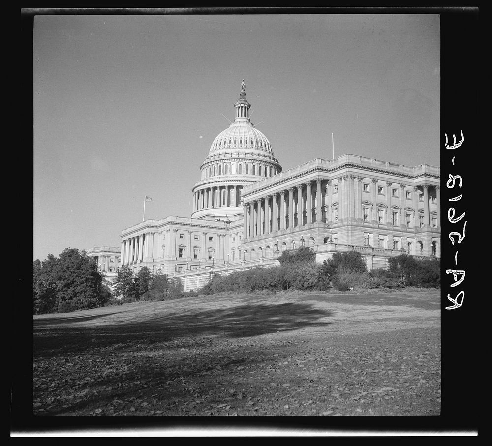 The Capitol of the United States, Washington, D.C.. Sourced from the Library of Congress.