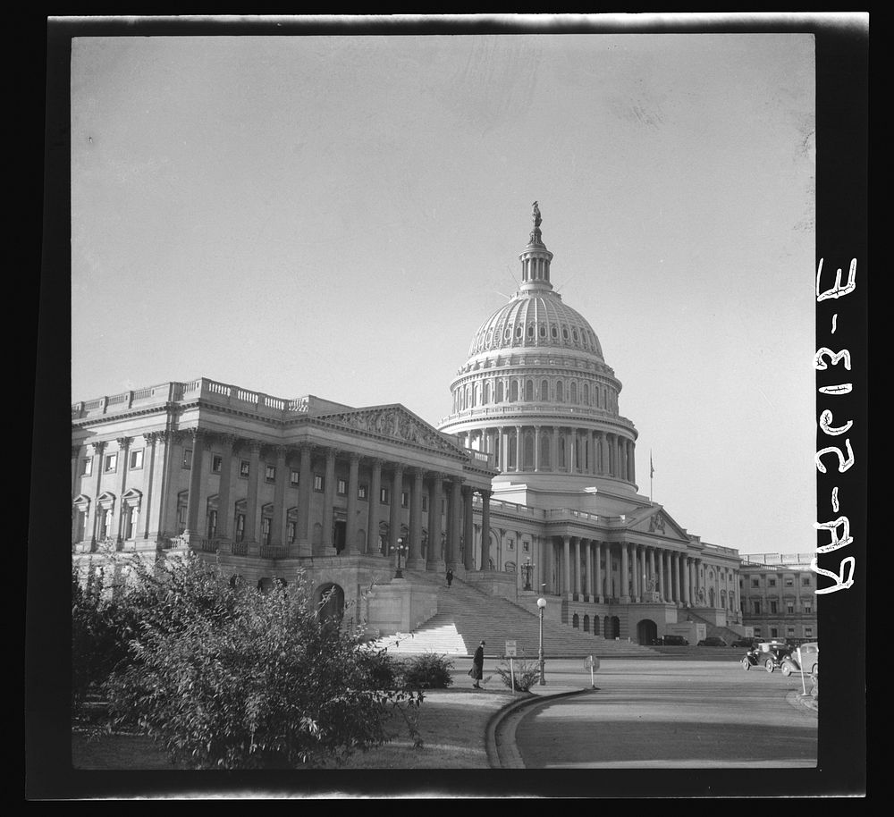 The Capitol of the United States, Washington, D.C.. Sourced from the Library of Congress.
