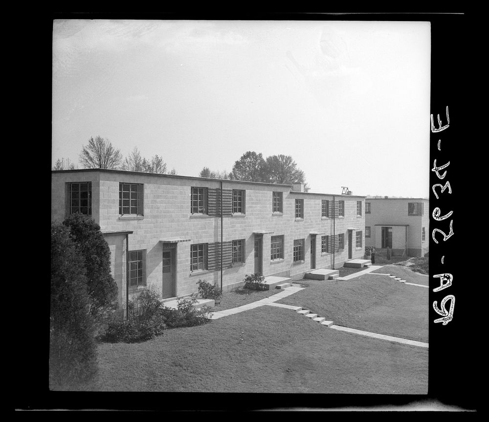 Completed houses. Greenbelt, Maryland. Sourced from the Library of Congress.