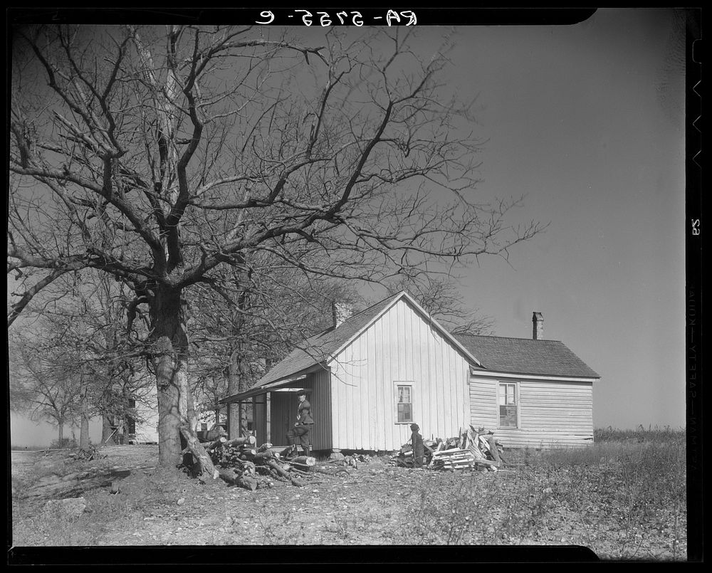 House on tract number 453 to be remodeled for tenant farmer. Johnson County, North Carolina. Sourced from the Library of…