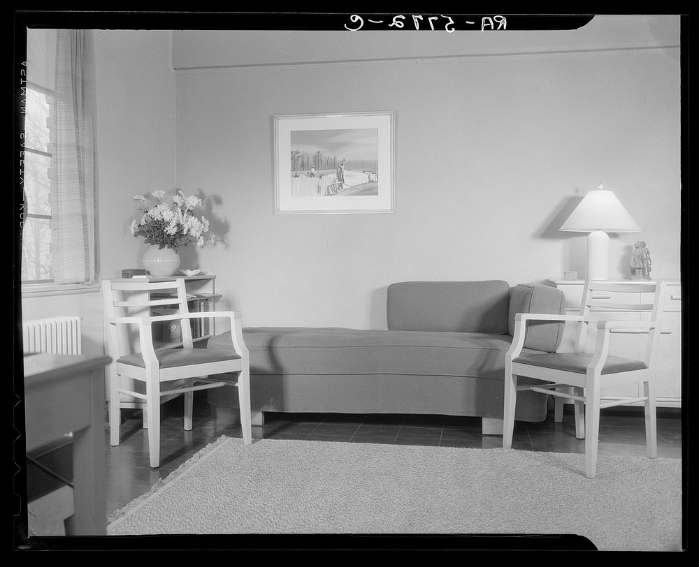 Interior at Greenbelt, Maryland. Sourced from the Library of Congress.