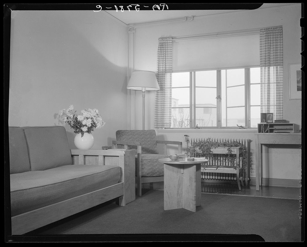 Interior at Greenbelt, Maryland. Sourced from the Library of Congress.
