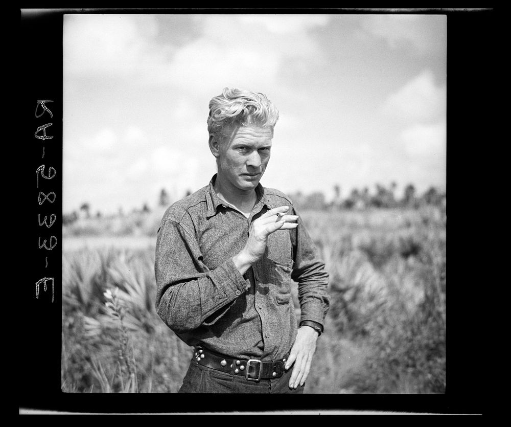 A migrant worker from Oklahoma. Deerfield, Florida. Sourced from the Library of Congress.