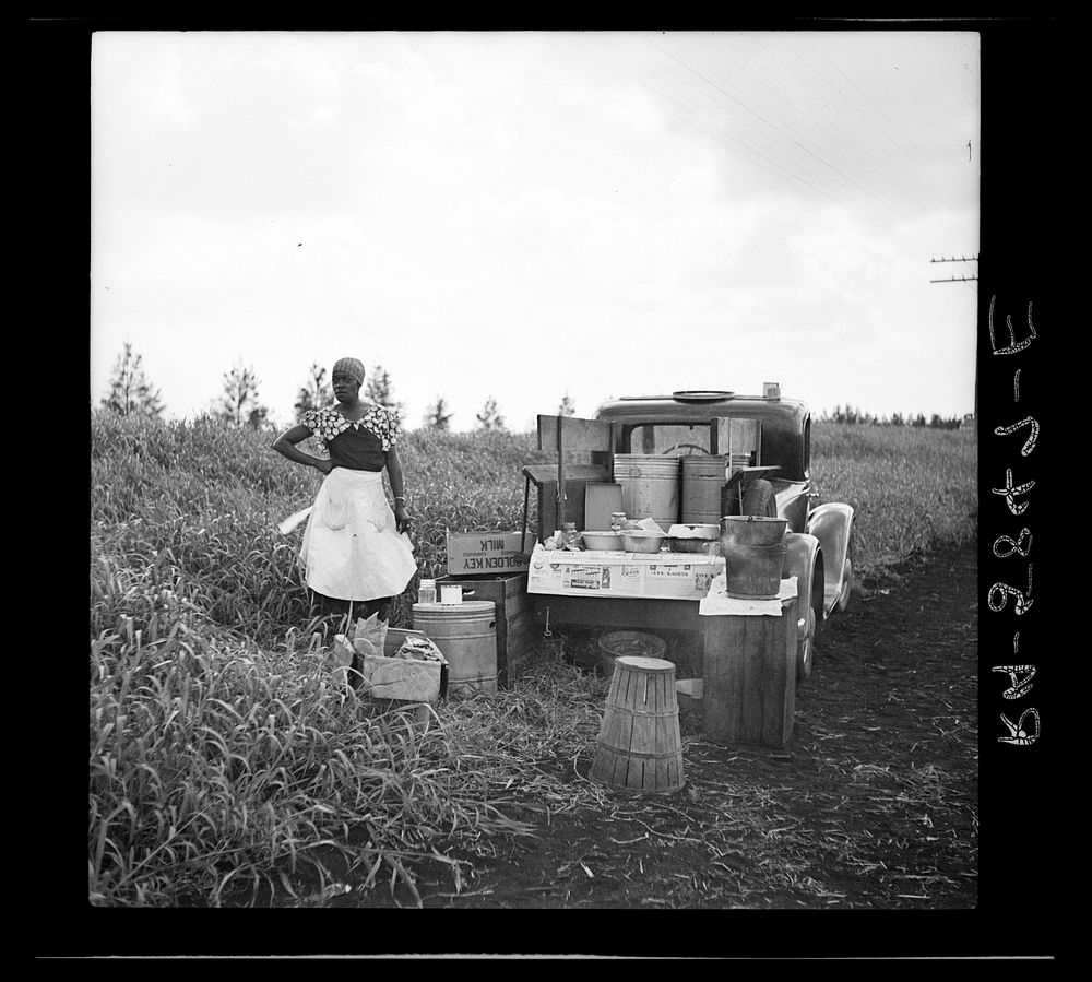 Lunch wagon for bean pickers. Belle Glade, Florida. Sourced from the Library of Congress.