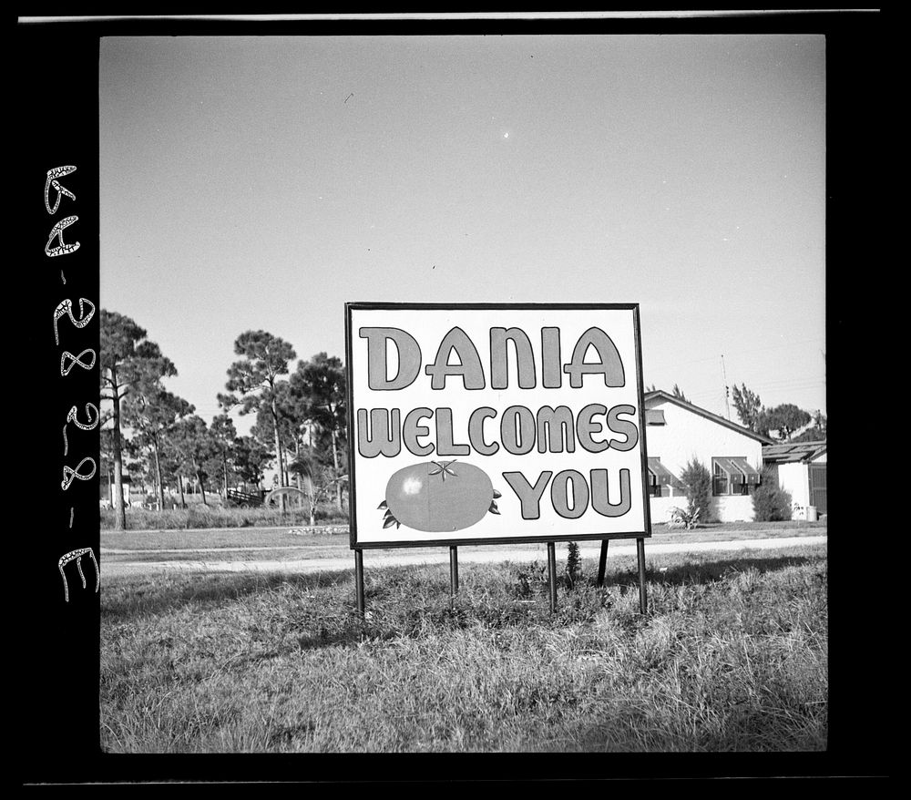Entering Dania, Florida. Sourced from the Library of Congress.