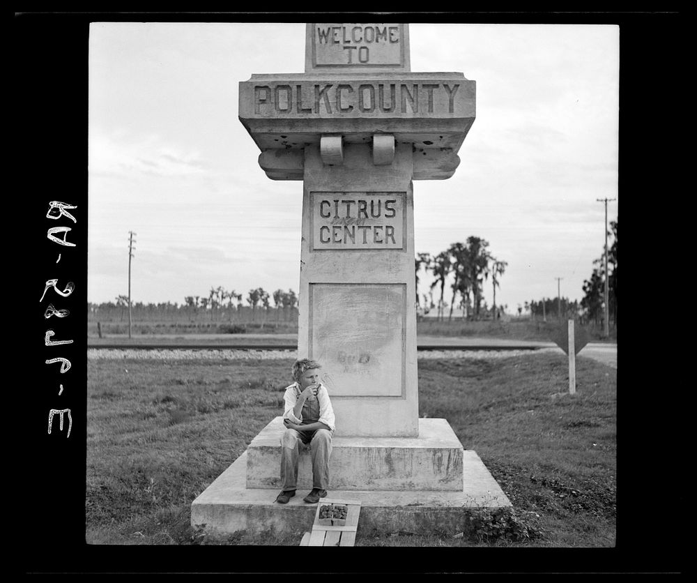 Highway marker. Polk County, Florida. Sourced from the Library of Congress.
