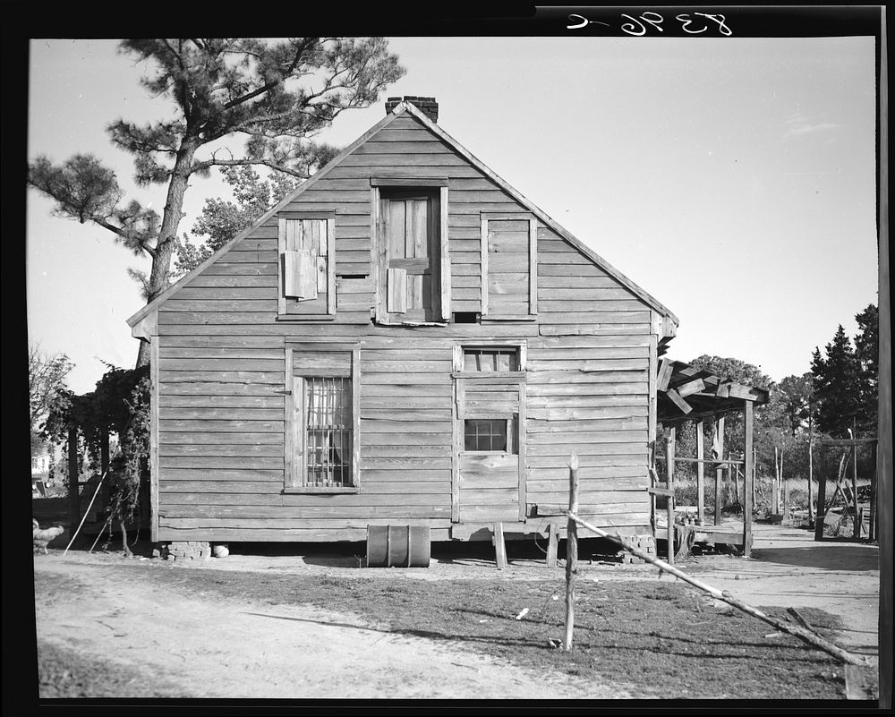 Home of  tenant farmer. Halifax, North Carolina. Sourced from the Library of Congress.