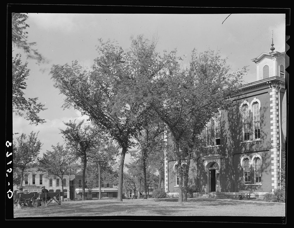 County courthouse. Oskaloosa, Kansas. Sourced from the Library of Congress.
