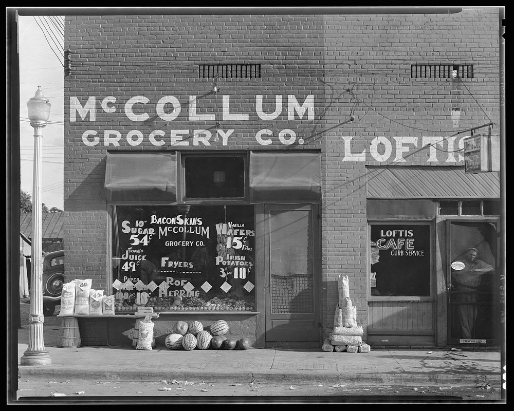 Grocery store. Greensboro, Alabama. Sourced from the Library of Congress.