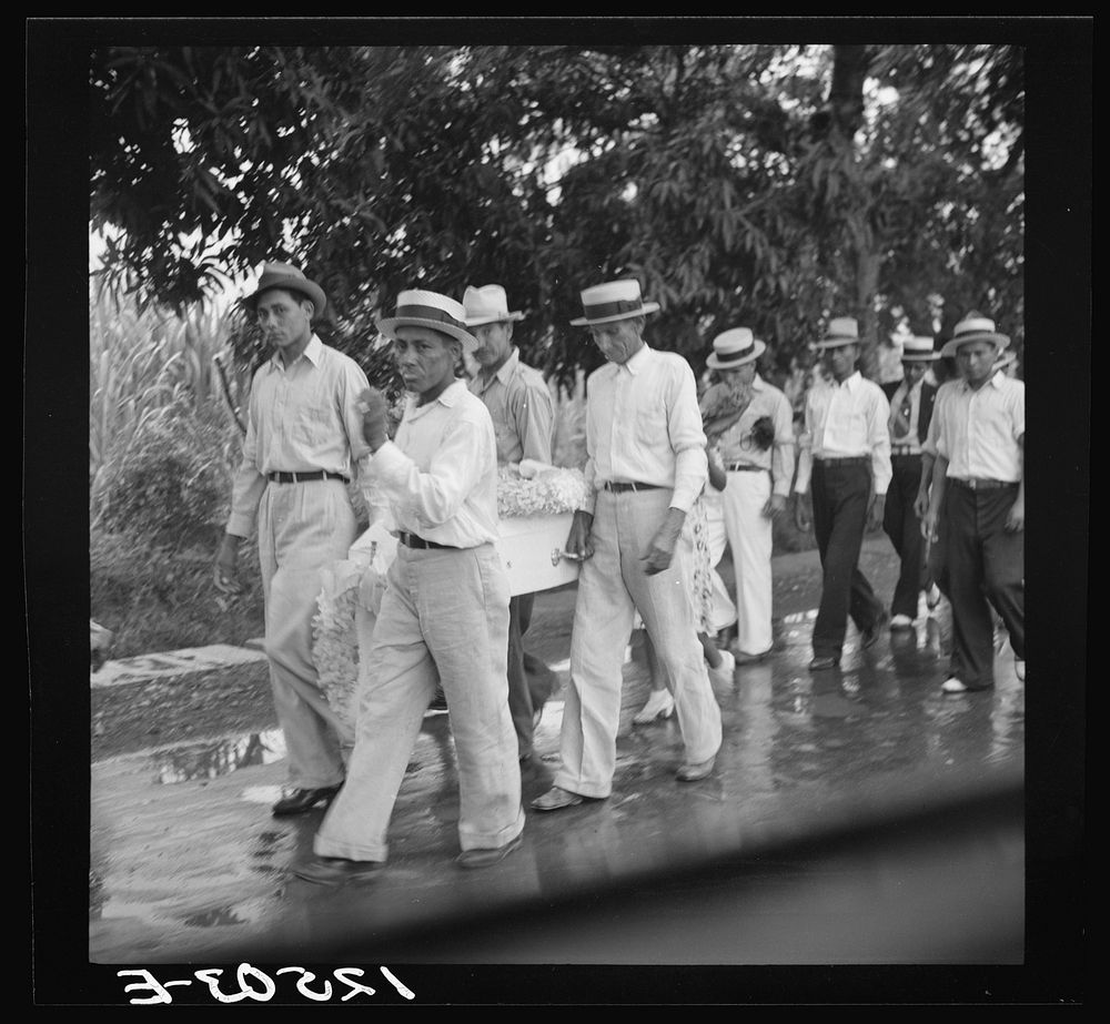 Funeral in the hills. Puerto Rico. Sourced from the Library of Congress.