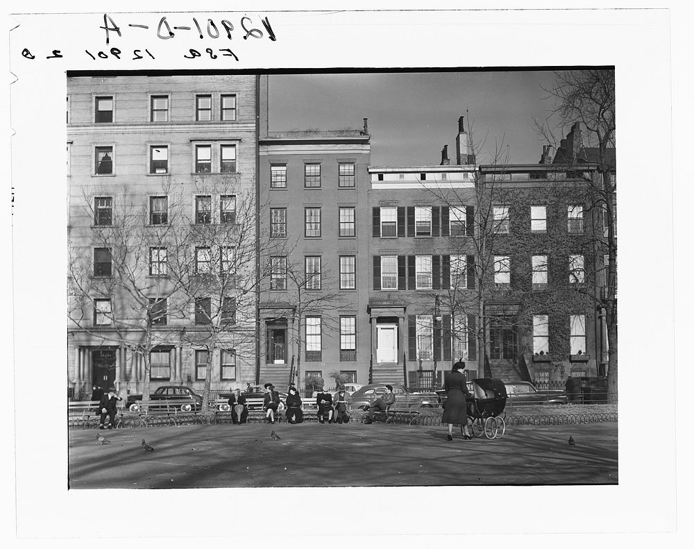 New York, New York. Evening in Washington Square. Sourced from the Library of Congress.