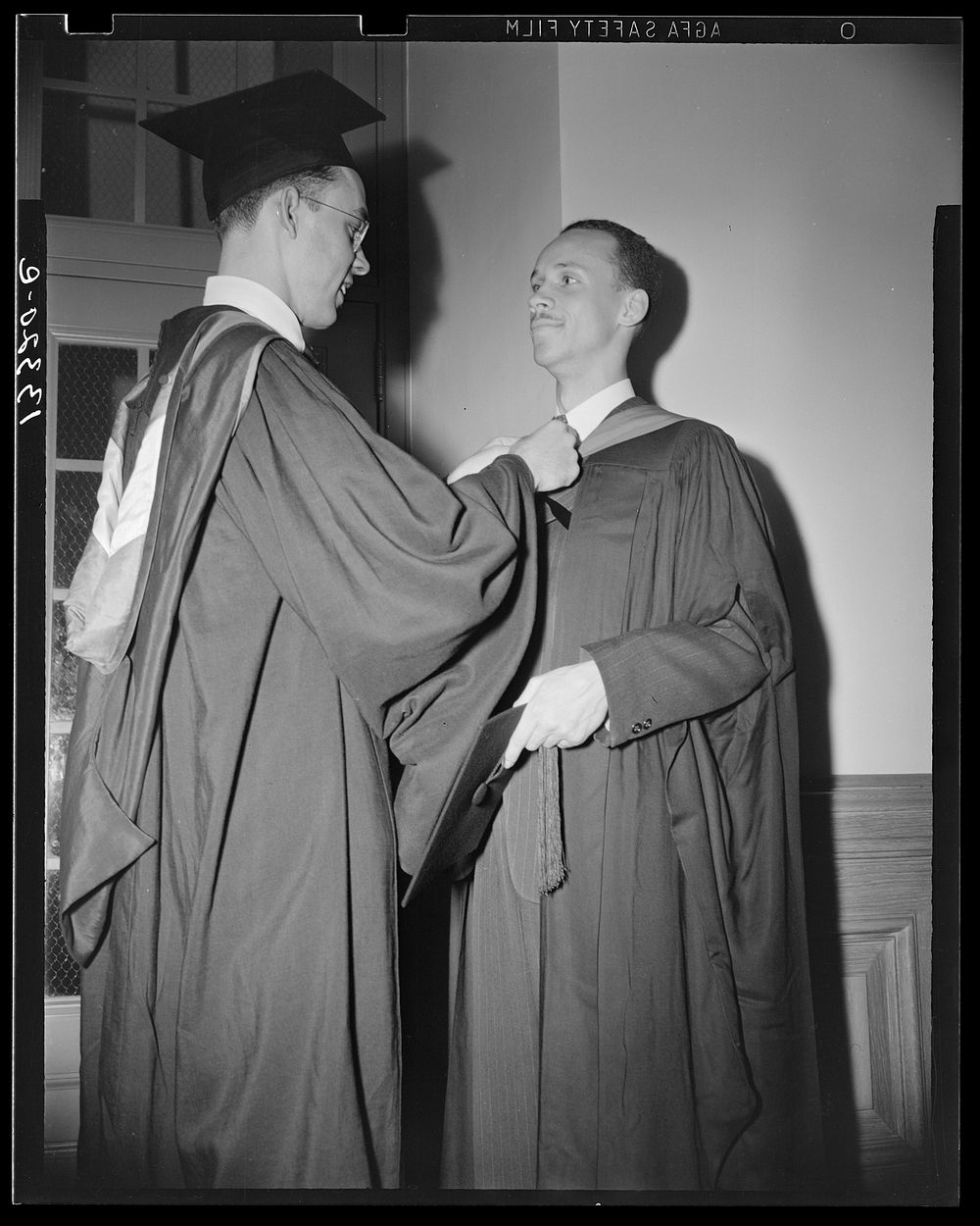 Washington, D.C. Young men preparing to receive degrees from Howard University. Sourced from the Library of Congress.