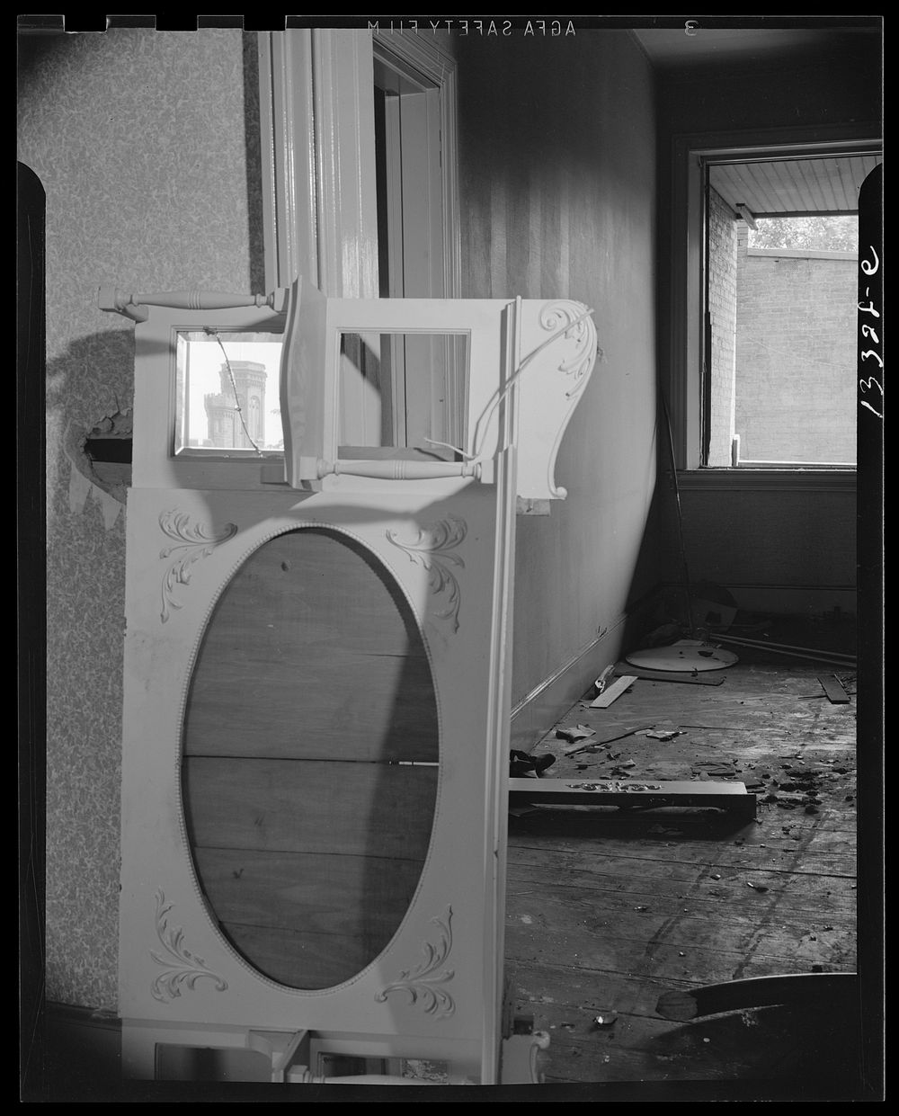 Washington, D.C. Interiors of wrecked homes on Independence Avenue across from the Smithsonian Institute. Sourced from the…