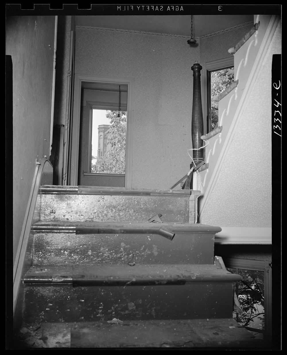 Washington, D.C. Interior of wrecked houses on Independence Avenue. Sourced from the Library of Congress.