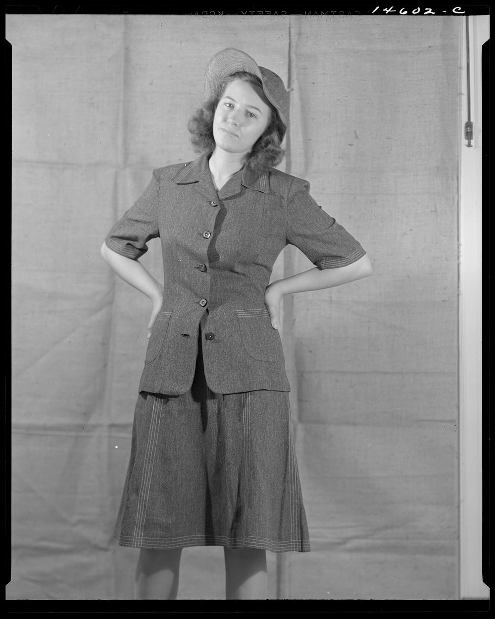 Washington, D.C. Modeling denim dress and hat worked out for a high school girl on a low income by graduate students of the…