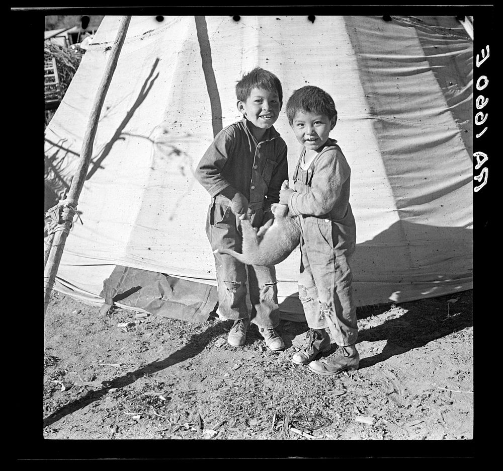 [Untitled photo, possibly related to: Indian children. Mescalero Reservation, New Mexico]. Sourced from the Library of…