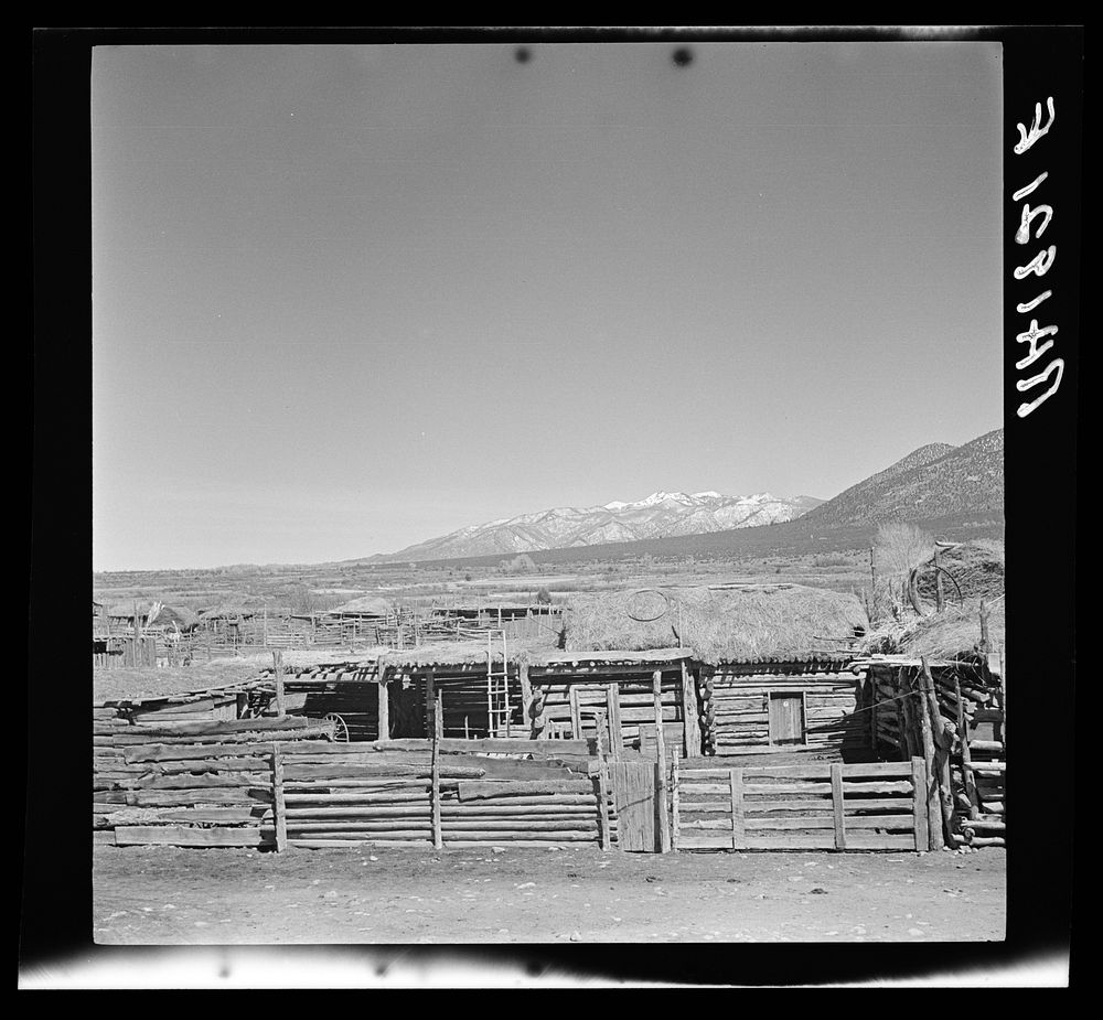 [Untitled photo, possibly related to: Corrals at the Taos Pueblo, New Mexico]. Sourced from the Library of Congress.