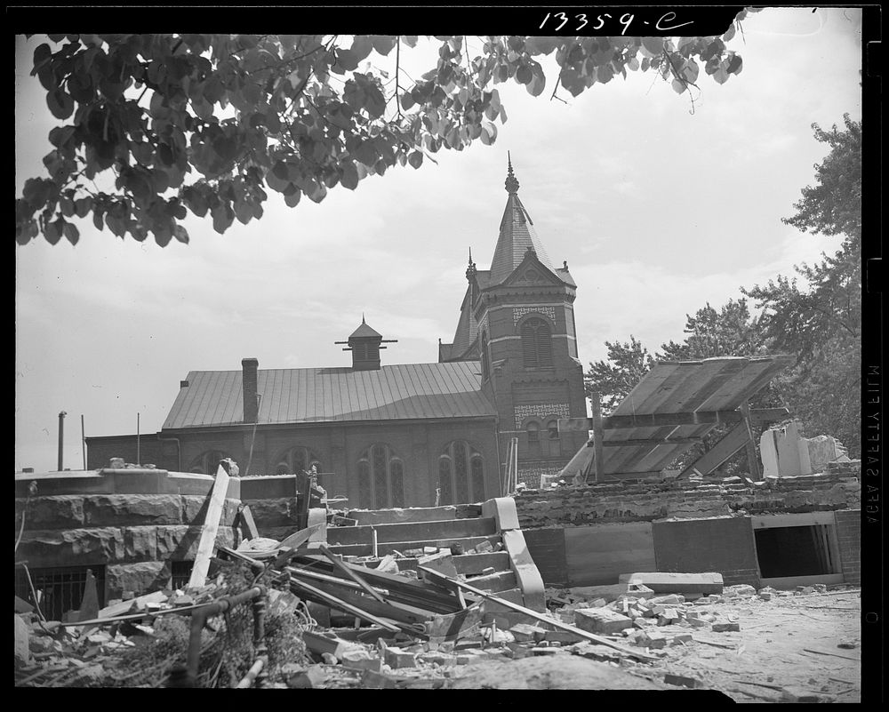 Washington, D.C. Buildings being torn down on Independence Avenue to make space for government housing. Sourced from the…