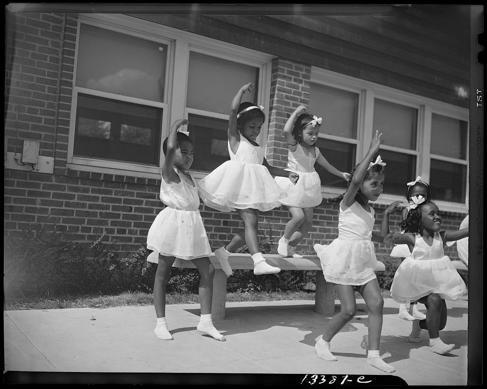 Anacostia, D.C. Frederick Douglass housing project. A dance group. Sourced from the Library of Congress.