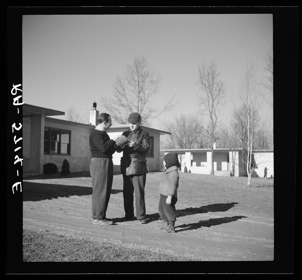 [Untitled photo, possibly related to: Scene at the New Jersey Homesteads cooperative. Near Hightstown, New Jersey]. Sourced…