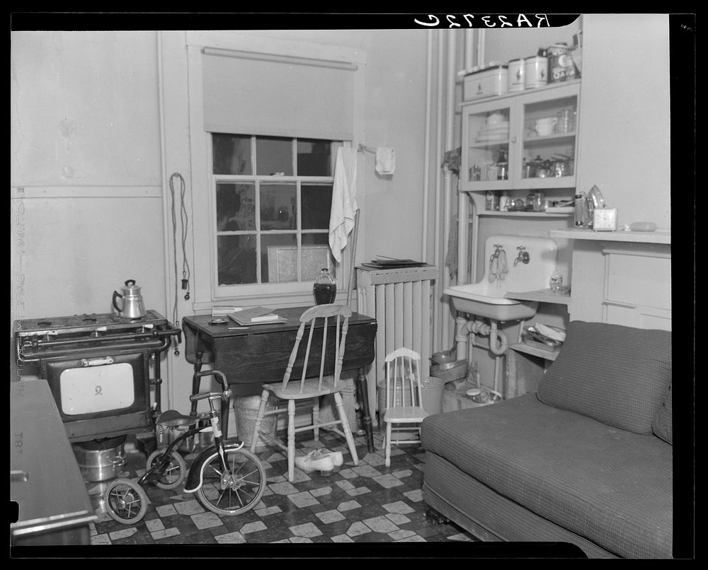 [Untitled photo, possibly related to: Living room, bedroom, kitchen and nursery. Washington, D.C.]. Sourced from the Library…