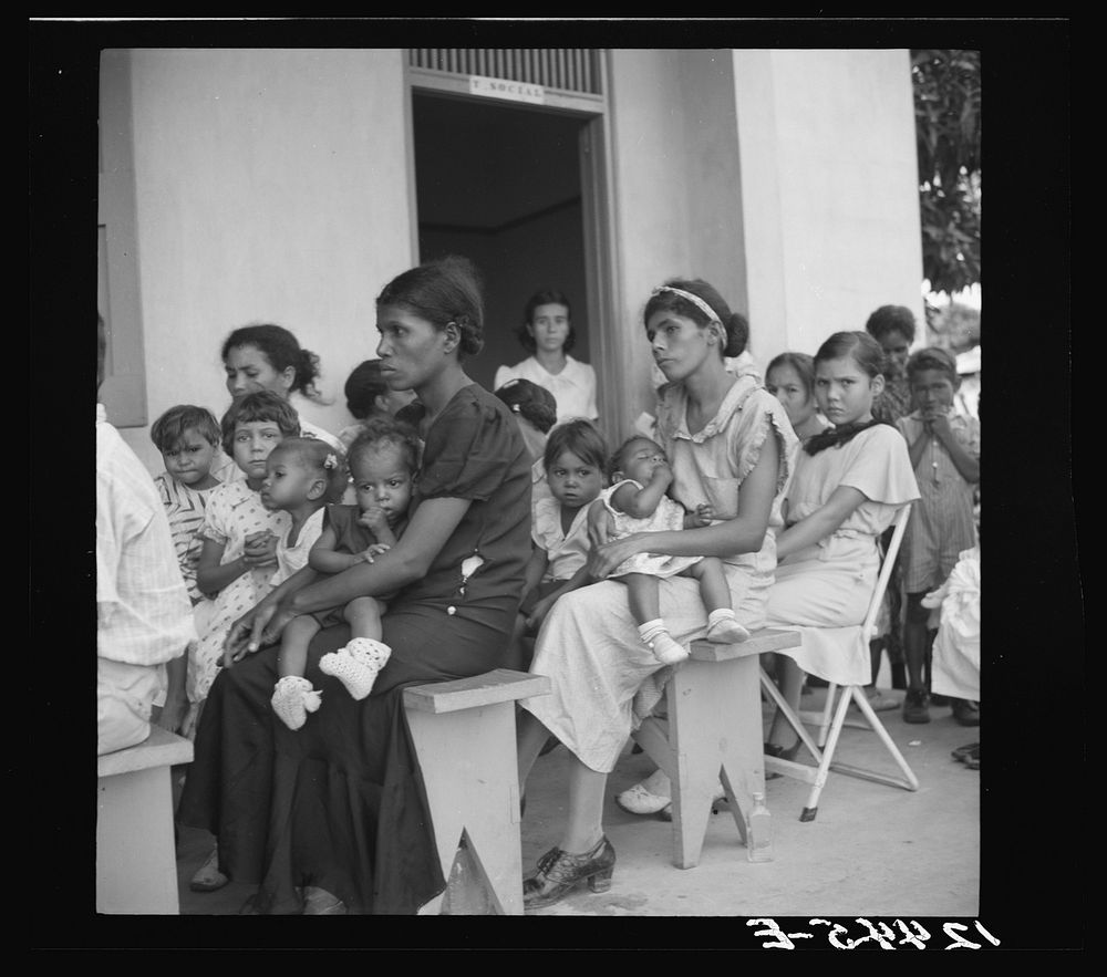 [Untitled photo, possibly related to: Children's day at a P.R.R.A. (Puerto Rico Resettlement Administration) health center.…