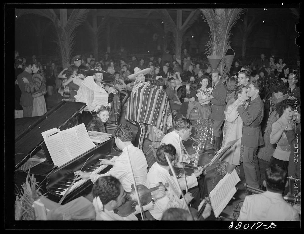 Brownsville, Texas. Charro Days fiesta. Dance at El Rancho Grande. Sourced from the Library of Congress.
