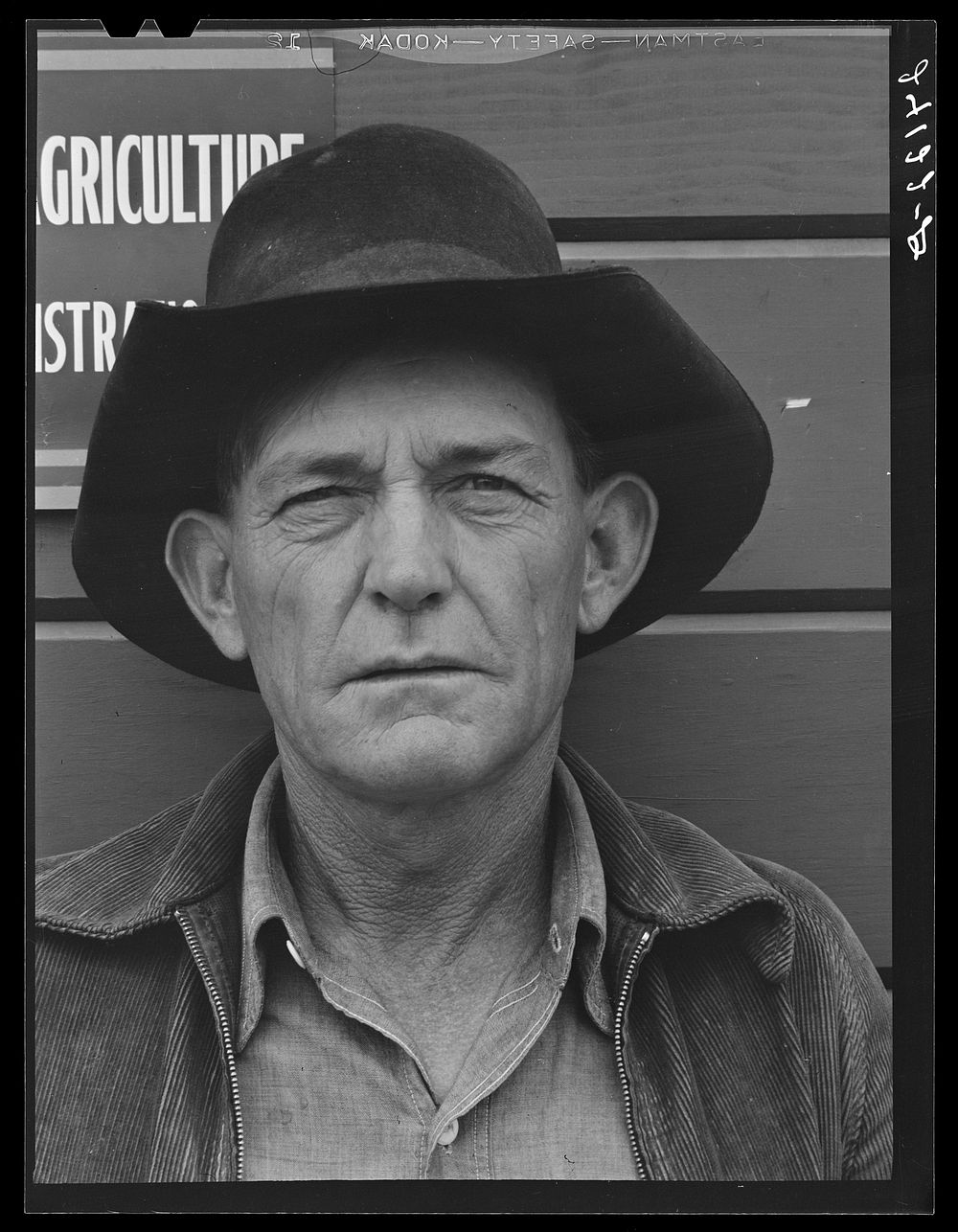 [Untitled photo, possibly related to: Migrant field worker. Tulare migrant camp. Visalia, California]. Sourced from the…