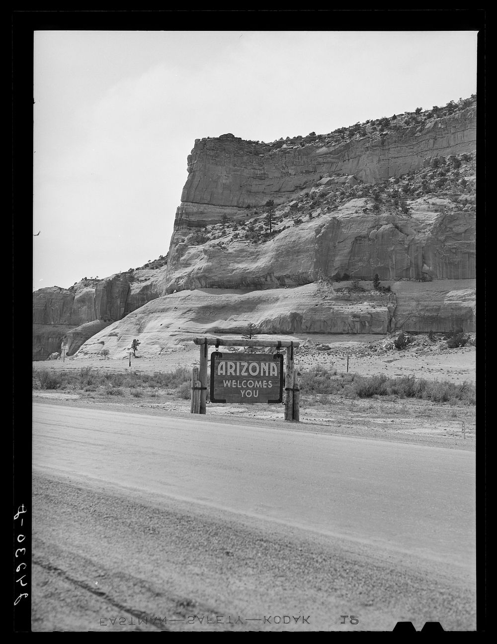 State line. Arizona - New Mexico. Sourced from the Library of Congress.