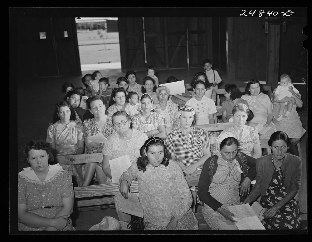 [Untitled photo, possibly related to: Women's health and sanitation committee meeting. Robstown, Texas]. Sourced from the…