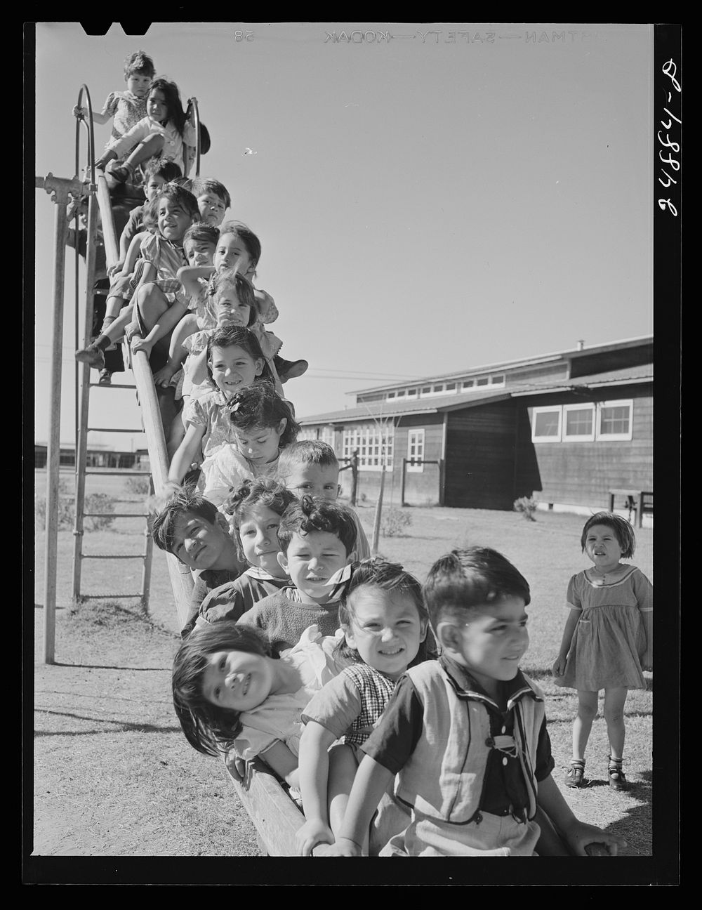 Nursery school playground. Robstown camp, Texas. Sourced from the Library of Congress.