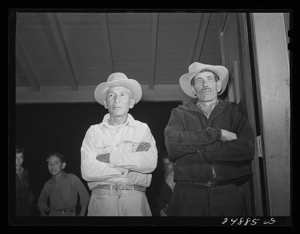 Saturday night dance.Community center. FSA (Farm Security Administration) camp, Robstown, Texas. Sourced from the Library of…