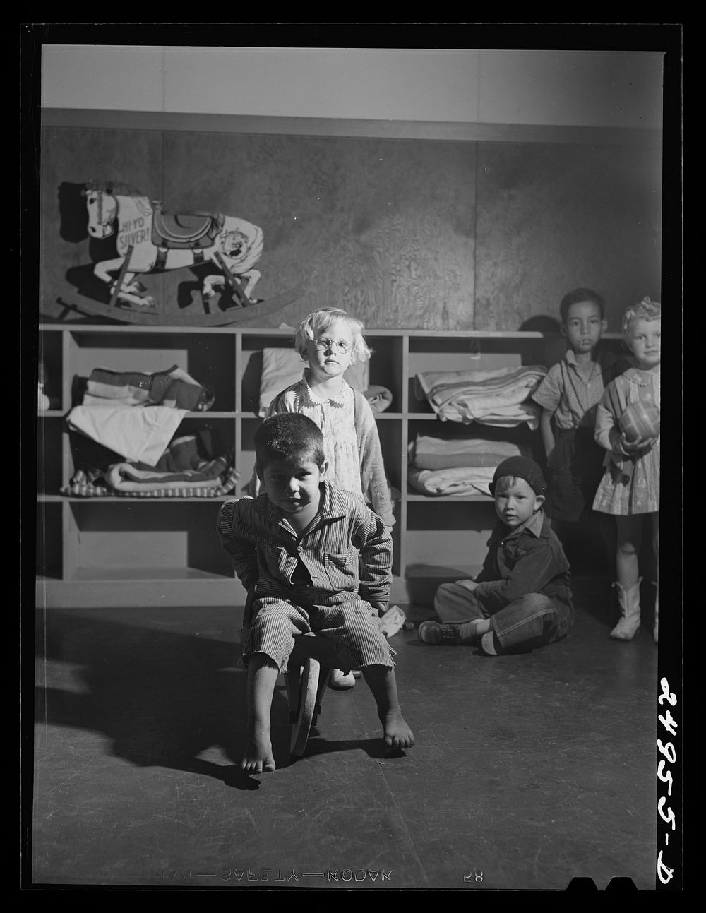 [Untitled photo, possibly related to: Harlingen, Texas. FSA (Farm Security Administration) camp. Free play, nursery school].…