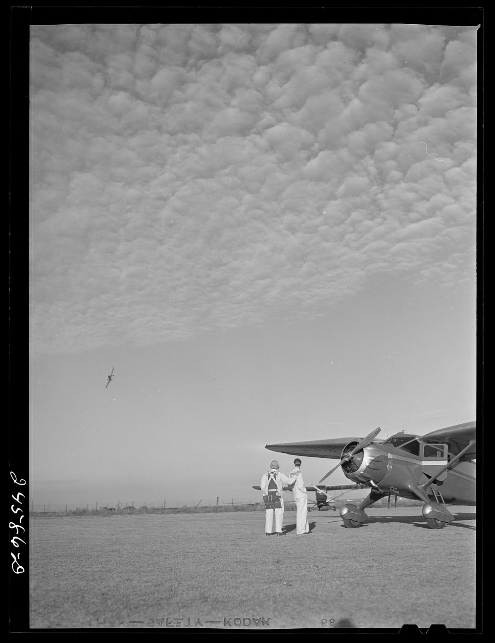 [Untitled photo, possibly related to: Lee Bowman, director of civilian pilot training school. Meacham Field, Fort Worth…